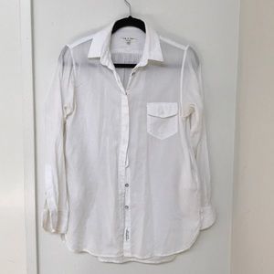 Rag and bone long sleeve white cotton button up
